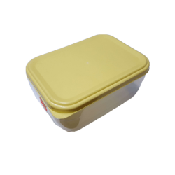 Cutie pentru alimente 1.5 l, transparenta, capac galben